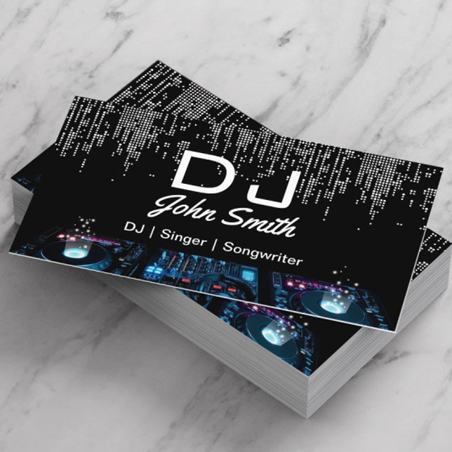 DJs Singer Songwriter Modern Music Event Business Card (Creator Uploaded)