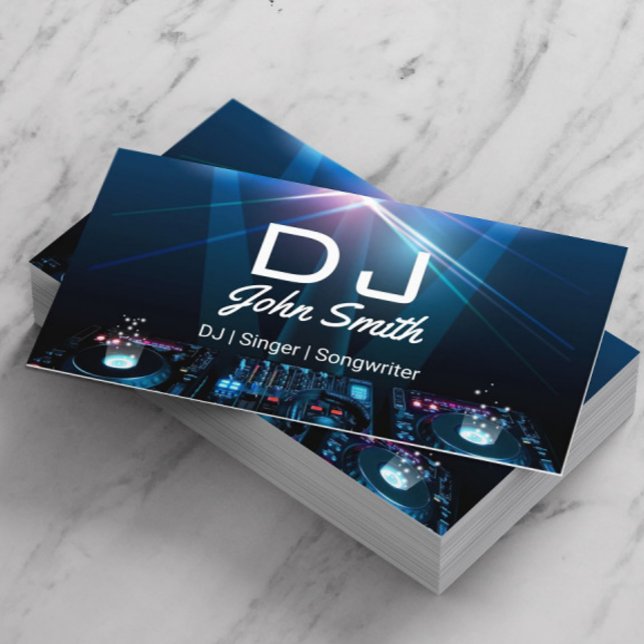 DJs Singer Songwriter Professional Music Business Card (Creator Uploaded)