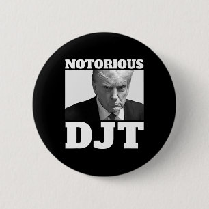 Djt President Trump 2024 Trump Mugshot  6 Cm Round Badge