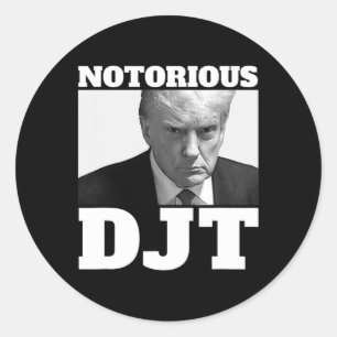Djt President Trump 2024 Trump Mugshot Classic Round Sticker