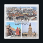 DK0015 Europe, Denmark, Aarhus, Fridge Magnet<br><div class="desc">Here you will find the souvenir of your vacation. This category contains fridge magnets of many locations in Europe. (DK0015 Europe, Denmark, Aarhus, Panoramic view, Old town, museum, City Hall Fridge magnet). Amaze friends and relatives with the unique souvenirs from your great trip. Try us. #LeoPepeDesign - europe denmark, leopepedesign,...</div>