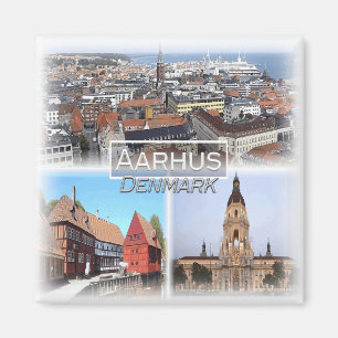 DK0015 Europe, Denmark, Aarhus, Fridge Magnet
