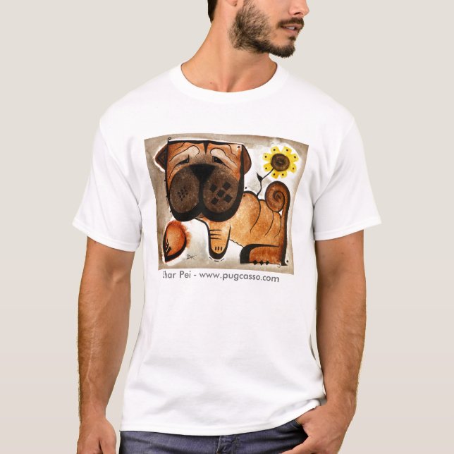 dk_2009feb20f, Shar Pei - www.pugcasso.com T-Shirt (Front)