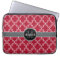 Dk Berry Red Black Moroccan Quatrefoil Monogram