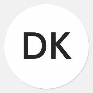 DK CLASSIC ROUND STICKER