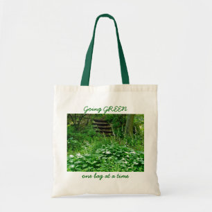 Dk Green Hosta Going GREEN one bag at a time Tote