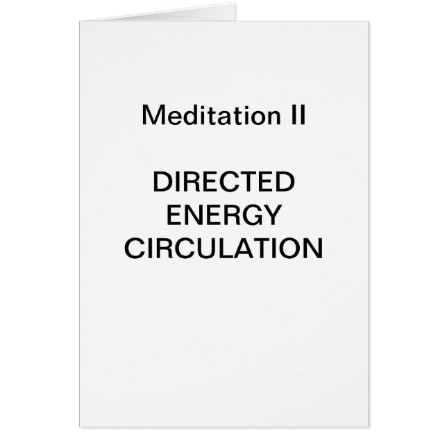 DK Meditation Series: Meditation II - CARD (Front)