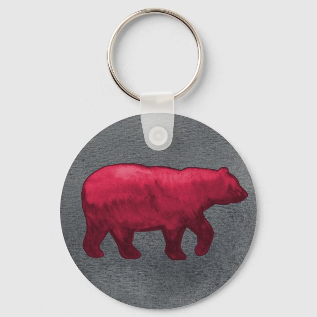 DK Red Bear Keychain (Front)