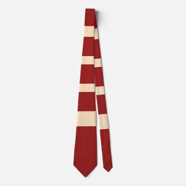  Dk Red + Creme Stripes Tie (Front)