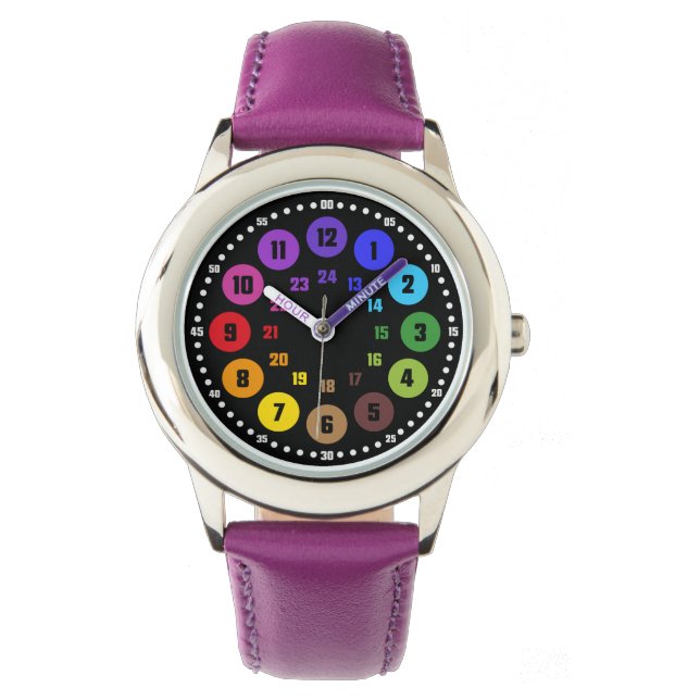 DKF24iRB-M005M-Au Lernuhr Schulanfangsgeschenk Watch (Front)