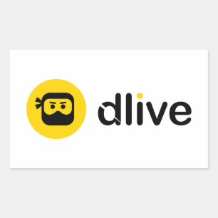 DLive Black Logo Stickers