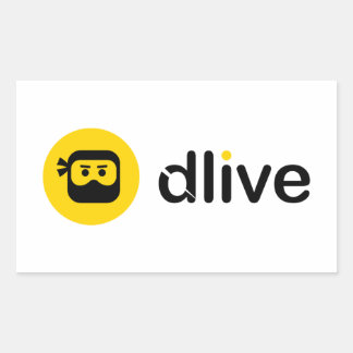 DLive Black Logo Stickers