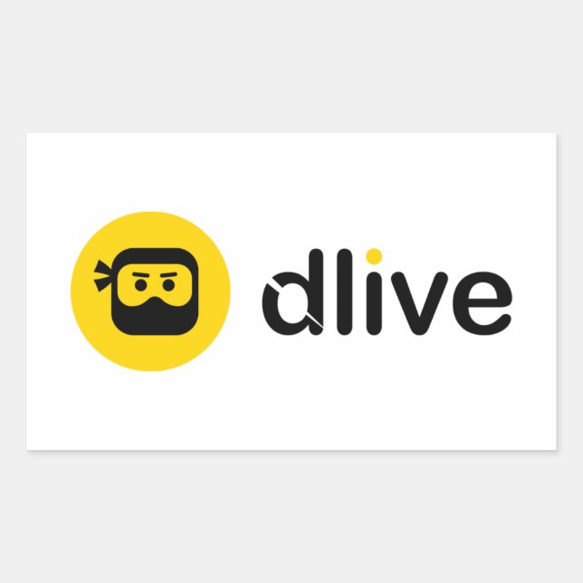 DLive Black Logo Stickers (Front)
