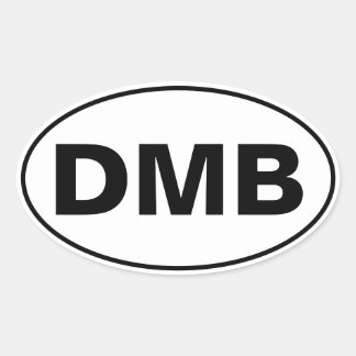 DMB Initials Oval Sticker