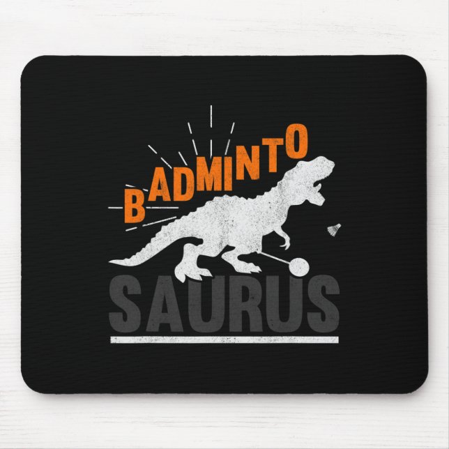 Dminto Saurus Rex Birdie Shuttle Dinosaur Dminton  Mouse Mat (Front)
