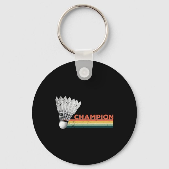 Dminton Player Champion  Key Ring (Front)
