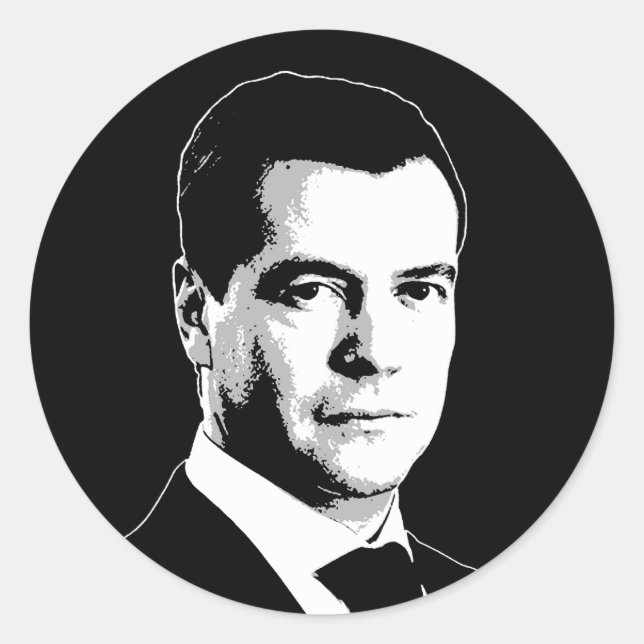 Dmitry Medvedev Classic Round Sticker (Front)