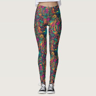 DMT Psychedelic Leggings [Doodle My Texture]