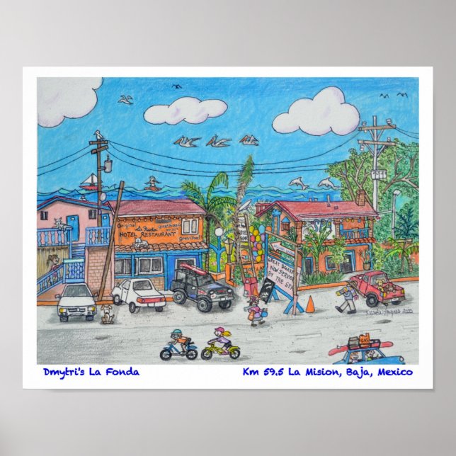 Dmytri's La Fonda Hotel and Restaurant Poster (Front)