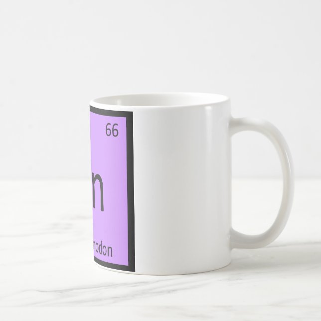 Dn - Dimorphodon Dinosaur Chemistry Symbol Coffee Mug (Right)