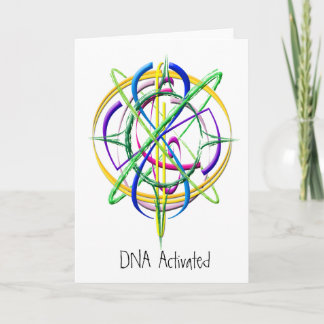 DNA Activated Atom Greeting Card