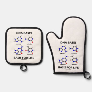 DNA Bases Basis For Life Molecular Structure Oven Mitt & Pot Holder Set