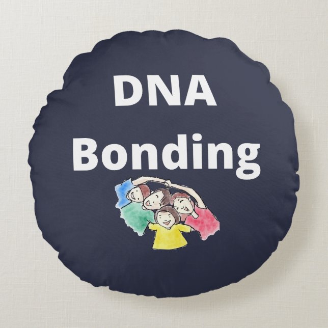 DNA Bonding Round Pillow (Front)