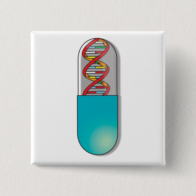 DNA Capsule Science 15 Cm Square Badge (Front)