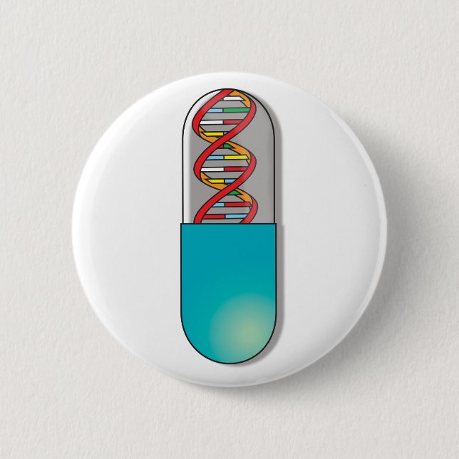 DNA Capsule Science 6 Cm Round Badge (Front)