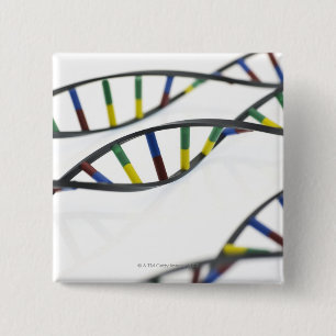 DNA (deoxyribonucleic acid) molecules. 15 Cm Square Badge