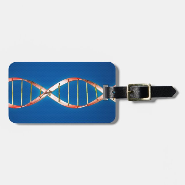 DNA Double Helix Luggage Tag (Front Horizontal)