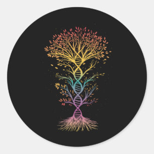 Dna Earth Day Biology Teacher Shirt Men Women Kids Classic Round Sticker