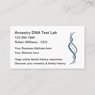 DNA Family Ancestry Research Business Card