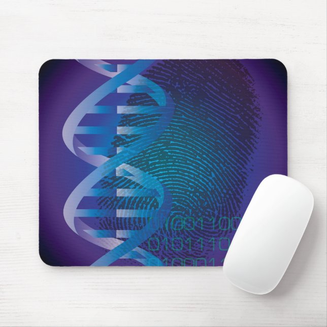 DNA Fingerprint Medical Science Mouse Mat (With Mouse)