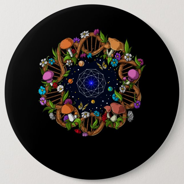 DNA Forest 6 Cm Round Badge (Front)