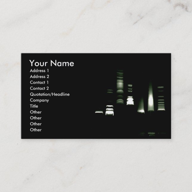 DNA Gel Electrophoresis Business Card (inverted) (Front)