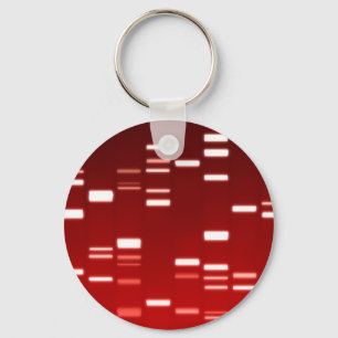 DNA Genetic Code Red Key Ring