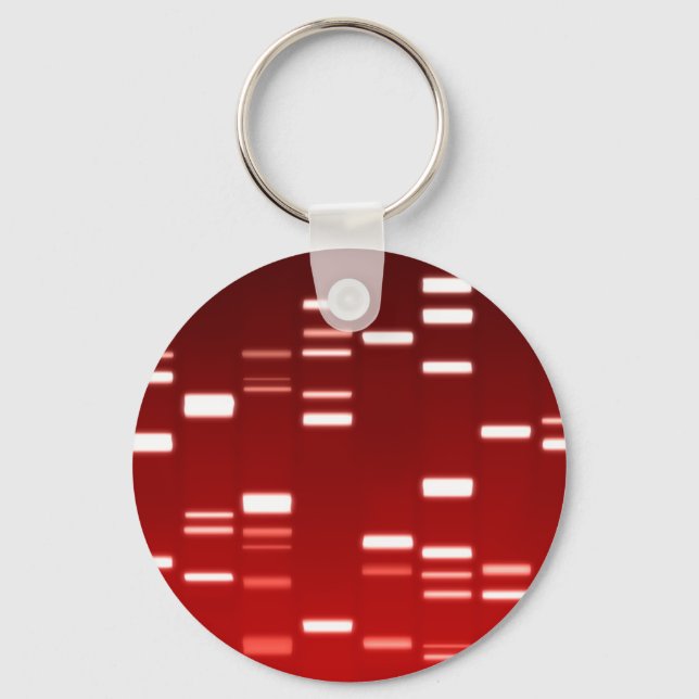 DNA Genetic Code Red Key Ring (Front)