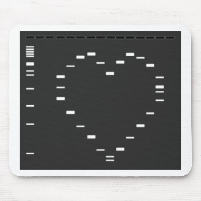 DNA heart on agarose gel Mouse Mat (Front)