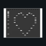DNA heart on agarose gel Postcard<br><div class="desc">The best way to show everyone how much you love DNA or agarose gels or hearts or DNA ladders or even if you just like black squares with white lines on. This is an image of DNA digested and then loaded onto an agaorse gel alongside a DNA ladder to create...</div>