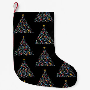 DNA Helix Christmas Tree Biology Science Teacher Small Christmas Stocking