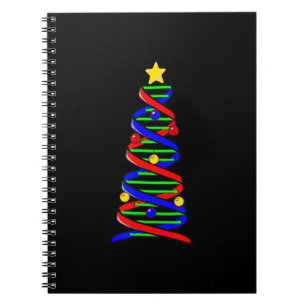 DNA Helix Christmas Tree Life Science Biology Notebook