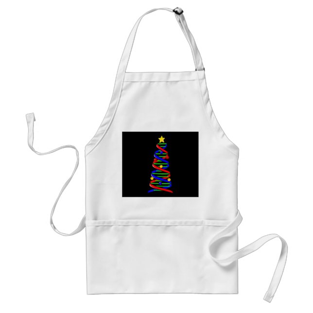 DNA Helix Christmas Tree Life Science Biology Standard Apron (Front)