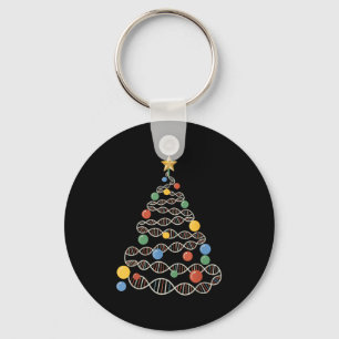 Dna Helix Christmas Tree Scientist Biology Science Key Ring