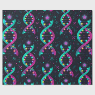DNA Helix Christmas Wrapping Paper