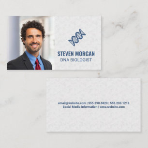 DNA Icon   Science Biology   Man in Suit Business Card