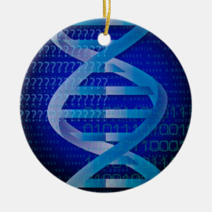 DNA ID Blue Medical Science Ceramic Tree Decoration