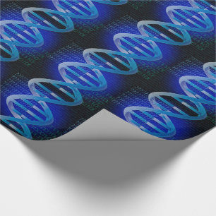 DNA ID Blue Medical Science Wrapping Paper