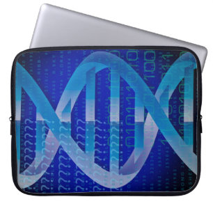 DNA ID Blue Science Laptop Sleeve