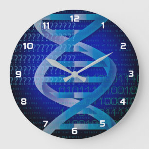 DNA ID Blue Science Large Clock